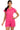 Woman wearing a Pink Sexy Summer Romper standing with her hand on her hip. 