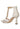 Real Gem T Strap Chain Detail Mid Heel Sandals