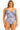 One Piece Buckle Belt embellish Denim Swimsuit