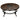 Formal Traditional Style Coffee Table 1pc Round Decorative Top Curved Metal Base Living Room Furniture Cocktail Table Dark Cherry Finish