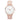 Simple Elegant Watch for Women Pink White Leather Watchband Buckle Dress Lady Wrist Watches Casual Female Clock Hot montre femme